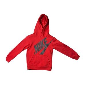 Boys Nike Vintage Tech Red Hoodie Sweatshirt Swoosh Logo Size 6